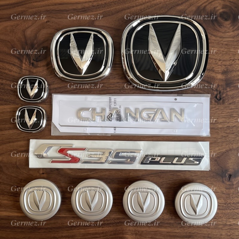 پک لوگو / آرم ستون + کاپ رینگ چانگان سی اس 35 پلاس اورجینال CHANGAN CS35 Plus